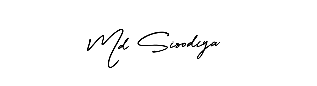 Md Sisodiya stylish signature style. Best Handwritten Sign (AmerikaSignatureDemo-Regular) for my name. Handwritten Signature Collection Ideas for my name Md Sisodiya. Md Sisodiya signature style 3 images and pictures png