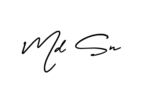 Create a beautiful signature design for name Md Sn. With this signature (AmerikaSignatureDemo-Regular) fonts, you can make a handwritten signature for free. Md Sn signature style 3 images and pictures png
