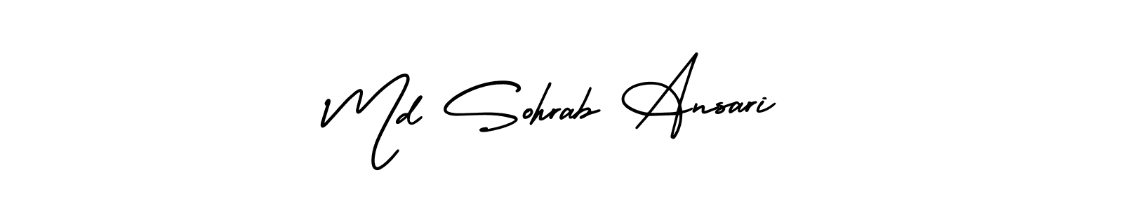 Md Sohrab Ansari stylish signature style. Best Handwritten Sign (AmerikaSignatureDemo-Regular) for my name. Handwritten Signature Collection Ideas for my name Md Sohrab Ansari. Md Sohrab Ansari signature style 3 images and pictures png