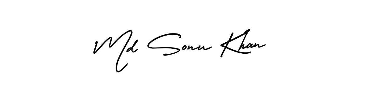 Make a beautiful signature design for name Md Sonu Khan. With this signature (AmerikaSignatureDemo-Regular) style, you can create a handwritten signature for free. Md Sonu Khan signature style 3 images and pictures png