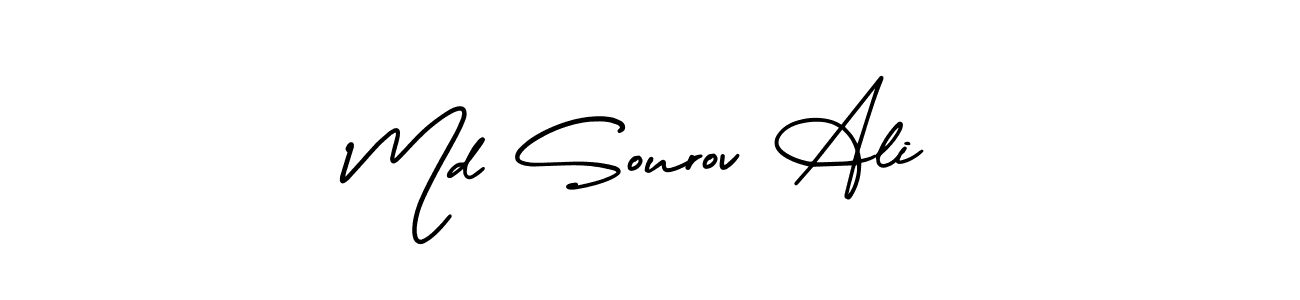 Make a beautiful signature design for name Md Sourov Ali. With this signature (AmerikaSignatureDemo-Regular) style, you can create a handwritten signature for free. Md Sourov Ali signature style 3 images and pictures png