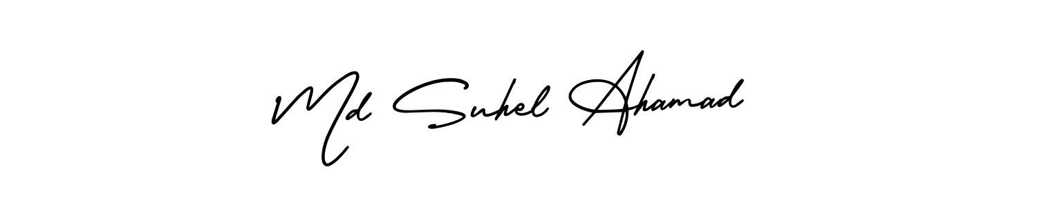 How to make Md Suhel Ahamad signature? AmerikaSignatureDemo-Regular is a professional autograph style. Create handwritten signature for Md Suhel Ahamad name. Md Suhel Ahamad signature style 3 images and pictures png