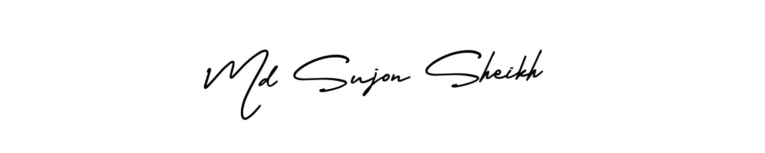 It looks lik you need a new signature style for name Md Sujon Sheikh. Design unique handwritten (AmerikaSignatureDemo-Regular) signature with our free signature maker in just a few clicks. Md Sujon Sheikh signature style 3 images and pictures png