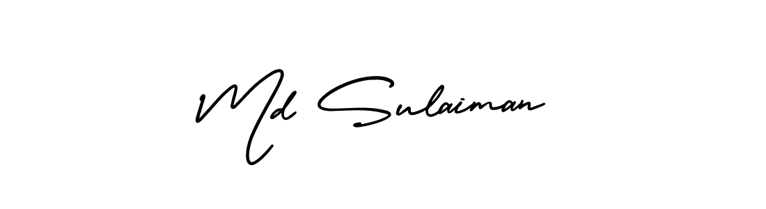 You should practise on your own different ways (AmerikaSignatureDemo-Regular) to write your name (Md Sulaiman) in signature. don't let someone else do it for you. Md Sulaiman signature style 3 images and pictures png