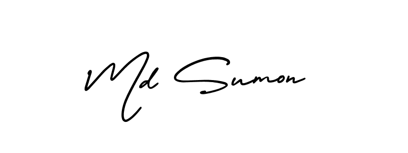 This is the best signature style for the Md Sumon name. Also you like these signature font (AmerikaSignatureDemo-Regular). Mix name signature. Md Sumon signature style 3 images and pictures png