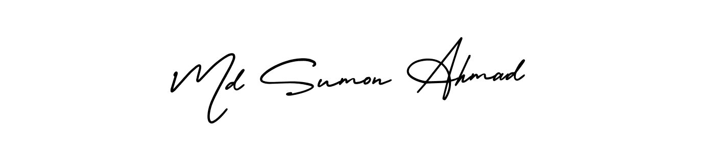 Make a beautiful signature design for name Md Sumon Ahmad. Use this online signature maker to create a handwritten signature for free. Md Sumon Ahmad signature style 3 images and pictures png