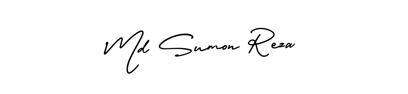 Create a beautiful signature design for name Md Sumon Reza. With this signature (AmerikaSignatureDemo-Regular) fonts, you can make a handwritten signature for free. Md Sumon Reza signature style 3 images and pictures png
