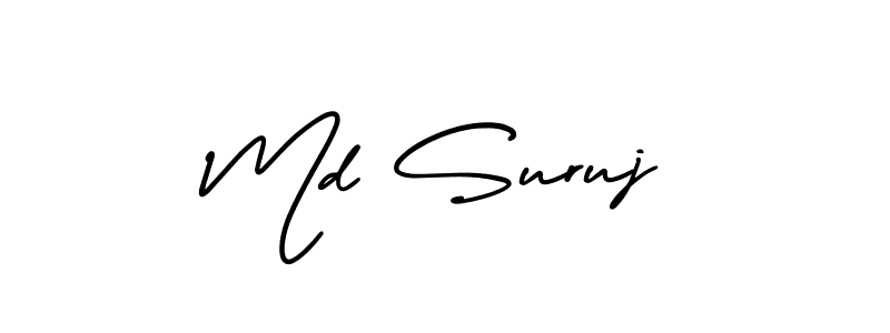 This is the best signature style for the Md Suruj name. Also you like these signature font (AmerikaSignatureDemo-Regular). Mix name signature. Md Suruj signature style 3 images and pictures png
