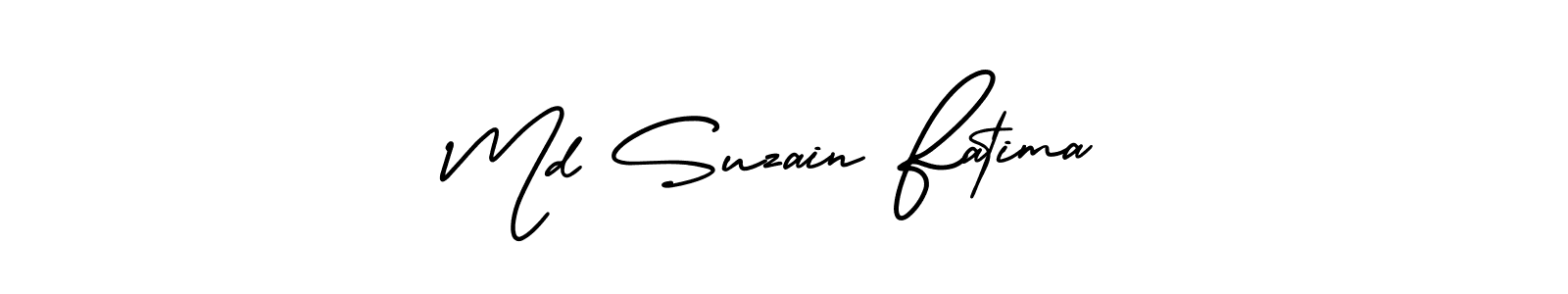 This is the best signature style for the Md Suzain Fatima name. Also you like these signature font (AmerikaSignatureDemo-Regular). Mix name signature. Md Suzain Fatima signature style 3 images and pictures png