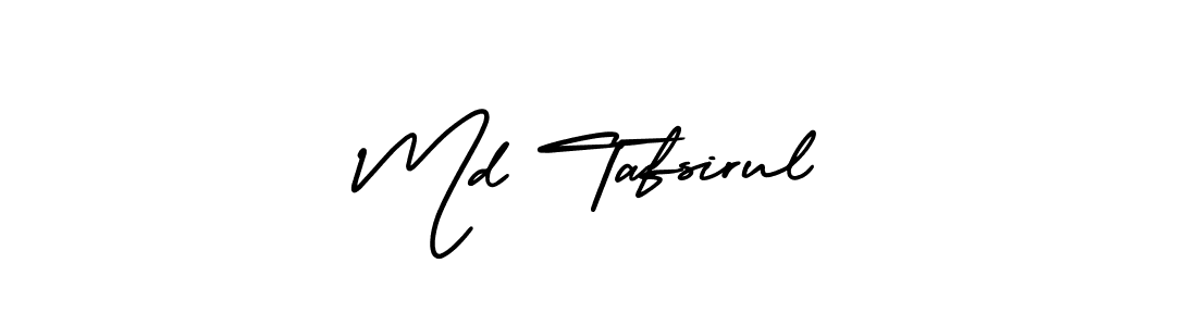 Md Tafsirul stylish signature style. Best Handwritten Sign (AmerikaSignatureDemo-Regular) for my name. Handwritten Signature Collection Ideas for my name Md Tafsirul. Md Tafsirul signature style 3 images and pictures png