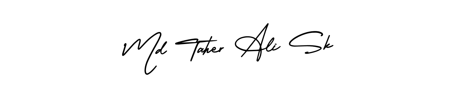 How to make Md Taher Ali Sk signature? AmerikaSignatureDemo-Regular is a professional autograph style. Create handwritten signature for Md Taher Ali Sk name. Md Taher Ali Sk signature style 3 images and pictures png
