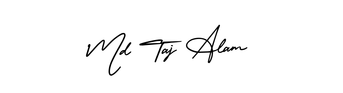 You should practise on your own different ways (AmerikaSignatureDemo-Regular) to write your name (Md Taj Alam) in signature. don't let someone else do it for you. Md Taj Alam signature style 3 images and pictures png