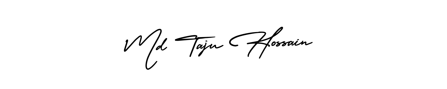 Md Taju Hossain stylish signature style. Best Handwritten Sign (AmerikaSignatureDemo-Regular) for my name. Handwritten Signature Collection Ideas for my name Md Taju Hossain. Md Taju Hossain signature style 3 images and pictures png