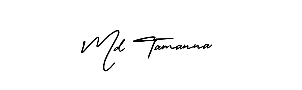 Use a signature maker to create a handwritten signature online. With this signature software, you can design (AmerikaSignatureDemo-Regular) your own signature for name Md Tamanna. Md Tamanna signature style 3 images and pictures png