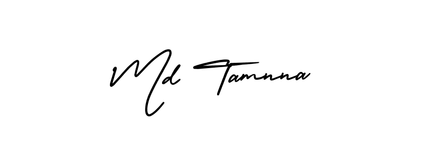 You should practise on your own different ways (AmerikaSignatureDemo-Regular) to write your name (Md Tamnna) in signature. don't let someone else do it for you. Md Tamnna signature style 3 images and pictures png