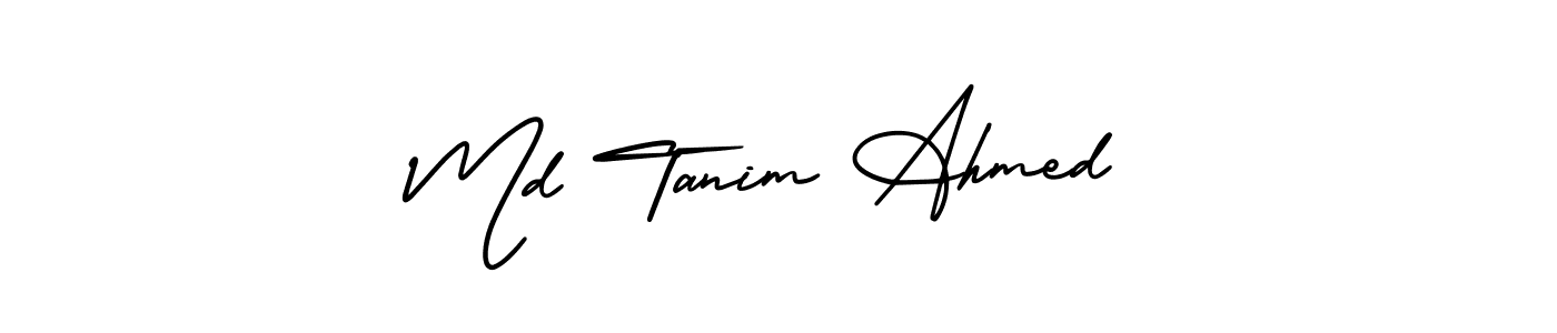 Make a beautiful signature design for name Md Tanim Ahmed. With this signature (AmerikaSignatureDemo-Regular) style, you can create a handwritten signature for free. Md Tanim Ahmed signature style 3 images and pictures png