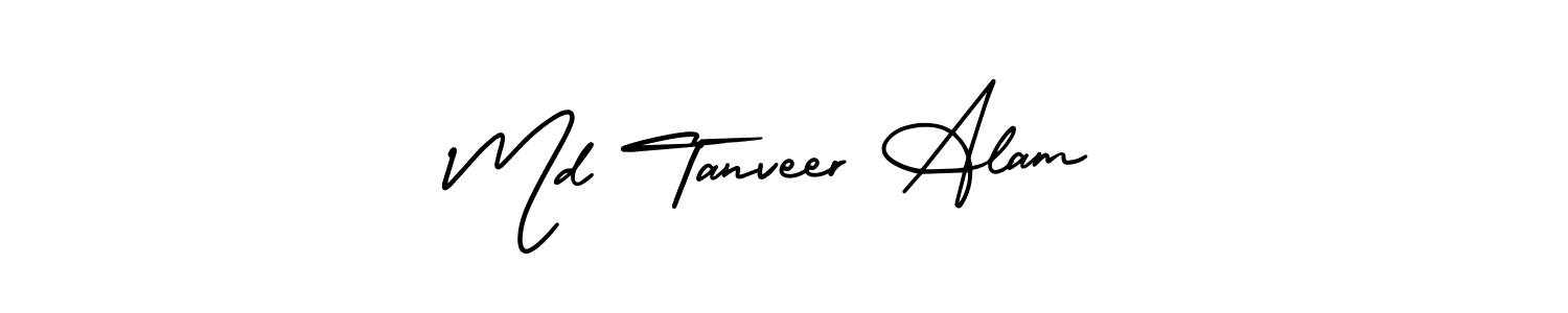 How to make Md Tanveer Alam name signature. Use AmerikaSignatureDemo-Regular style for creating short signs online. This is the latest handwritten sign. Md Tanveer Alam signature style 3 images and pictures png