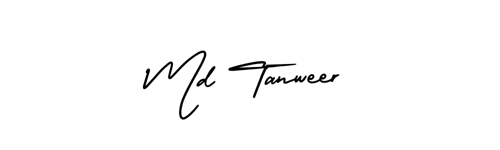 Make a beautiful signature design for name Md Tanweer. With this signature (AmerikaSignatureDemo-Regular) style, you can create a handwritten signature for free. Md Tanweer signature style 3 images and pictures png