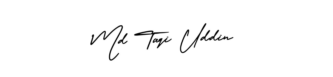 How to make Md Taqi Uddin name signature. Use AmerikaSignatureDemo-Regular style for creating short signs online. This is the latest handwritten sign. Md Taqi Uddin signature style 3 images and pictures png