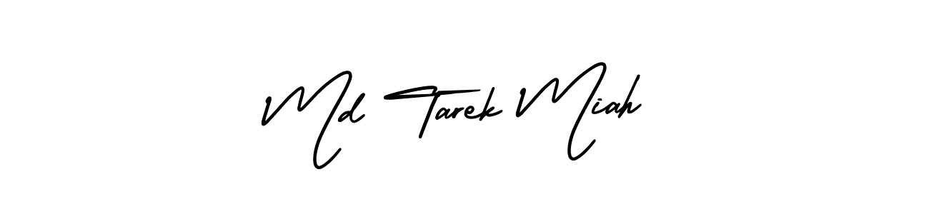 Md Tarek Miah stylish signature style. Best Handwritten Sign (AmerikaSignatureDemo-Regular) for my name. Handwritten Signature Collection Ideas for my name Md Tarek Miah. Md Tarek Miah signature style 3 images and pictures png