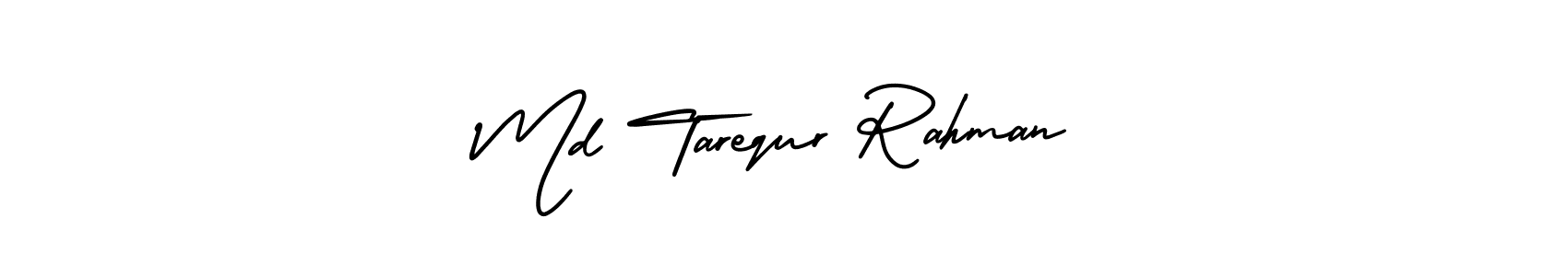 This is the best signature style for the Md Tarequr Rahman name. Also you like these signature font (AmerikaSignatureDemo-Regular). Mix name signature. Md Tarequr Rahman signature style 3 images and pictures png