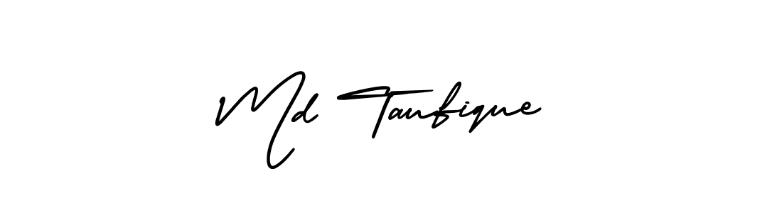 Md Taufique stylish signature style. Best Handwritten Sign (AmerikaSignatureDemo-Regular) for my name. Handwritten Signature Collection Ideas for my name Md Taufique. Md Taufique signature style 3 images and pictures png