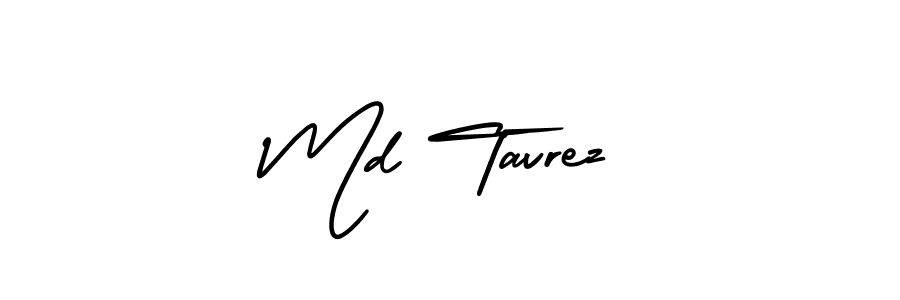 Design your own signature with our free online signature maker. With this signature software, you can create a handwritten (AmerikaSignatureDemo-Regular) signature for name Md Tavrez. Md Tavrez signature style 3 images and pictures png