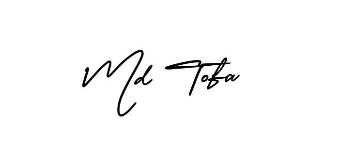 Design your own signature with our free online signature maker. With this signature software, you can create a handwritten (AmerikaSignatureDemo-Regular) signature for name Md Tofa. Md Tofa signature style 3 images and pictures png