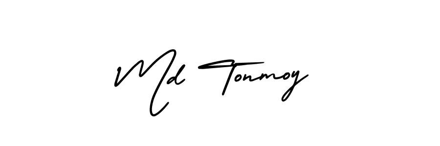 Make a short Md Tonmoy signature style. Manage your documents anywhere anytime using AmerikaSignatureDemo-Regular. Create and add eSignatures, submit forms, share and send files easily. Md Tonmoy signature style 3 images and pictures png