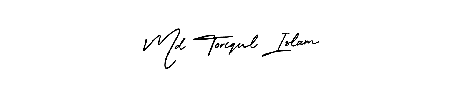 Design your own signature with our free online signature maker. With this signature software, you can create a handwritten (AmerikaSignatureDemo-Regular) signature for name Md Toriqul Islam. Md Toriqul Islam signature style 3 images and pictures png