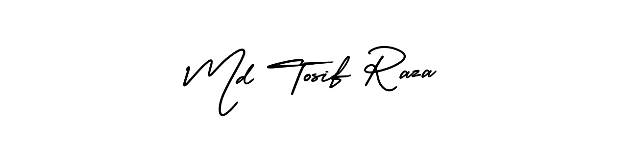 How to make Md Tosif Raza name signature. Use AmerikaSignatureDemo-Regular style for creating short signs online. This is the latest handwritten sign. Md Tosif Raza signature style 3 images and pictures png