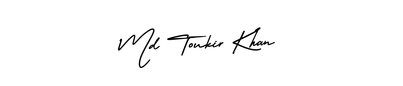 Create a beautiful signature design for name Md Toukir Khan. With this signature (AmerikaSignatureDemo-Regular) fonts, you can make a handwritten signature for free. Md Toukir Khan signature style 3 images and pictures png