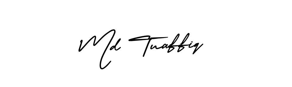 Md Tuaffiq stylish signature style. Best Handwritten Sign (AmerikaSignatureDemo-Regular) for my name. Handwritten Signature Collection Ideas for my name Md Tuaffiq. Md Tuaffiq signature style 3 images and pictures png