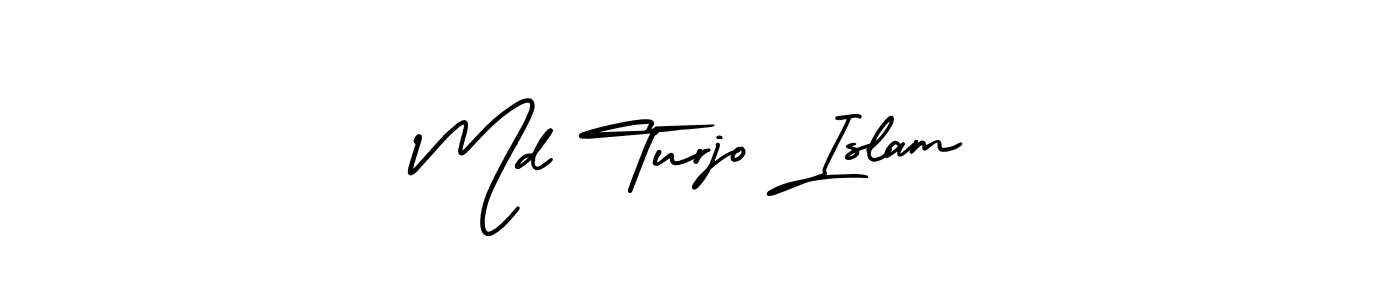 Similarly AmerikaSignatureDemo-Regular is the best handwritten signature design. Signature creator online .You can use it as an online autograph creator for name Md Turjo Islam. Md Turjo Islam signature style 3 images and pictures png
