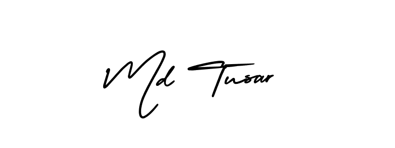 The best way (AmerikaSignatureDemo-Regular) to make a short signature is to pick only two or three words in your name. The name Md Tusar include a total of six letters. For converting this name. Md Tusar signature style 3 images and pictures png