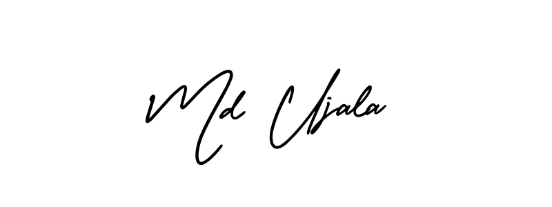 AmerikaSignatureDemo-Regular is a professional signature style that is perfect for those who want to add a touch of class to their signature. It is also a great choice for those who want to make their signature more unique. Get Md Ujala name to fancy signature for free. Md Ujala signature style 3 images and pictures png