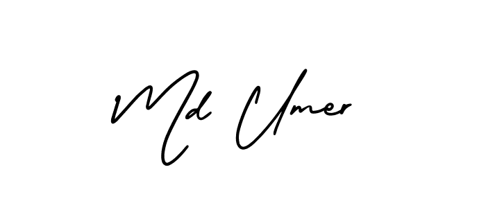 Make a beautiful signature design for name Md Umer. With this signature (AmerikaSignatureDemo-Regular) style, you can create a handwritten signature for free. Md Umer signature style 3 images and pictures png