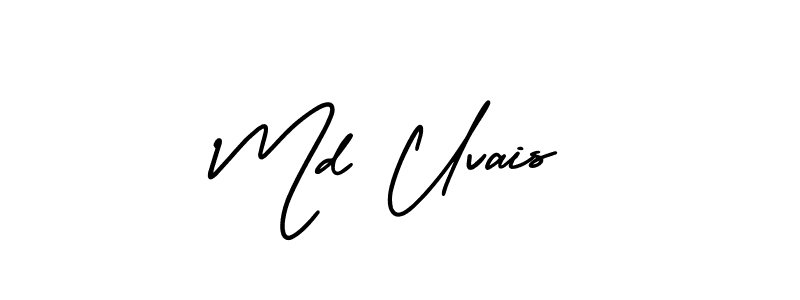 Md Uvais stylish signature style. Best Handwritten Sign (AmerikaSignatureDemo-Regular) for my name. Handwritten Signature Collection Ideas for my name Md Uvais. Md Uvais signature style 3 images and pictures png