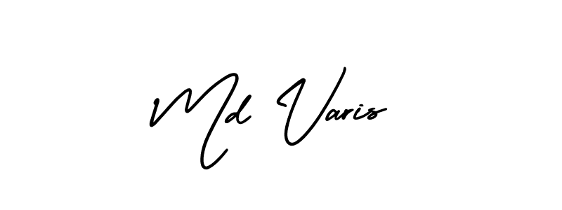 Design your own signature with our free online signature maker. With this signature software, you can create a handwritten (AmerikaSignatureDemo-Regular) signature for name Md Varis. Md Varis signature style 3 images and pictures png