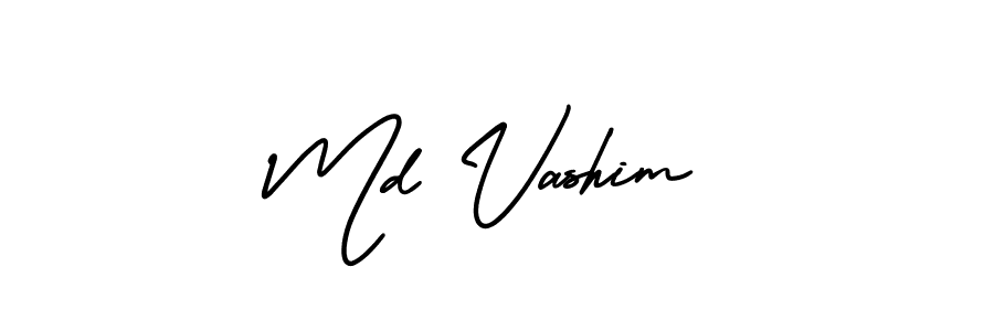 Similarly AmerikaSignatureDemo-Regular is the best handwritten signature design. Signature creator online .You can use it as an online autograph creator for name Md Vashim. Md Vashim signature style 3 images and pictures png