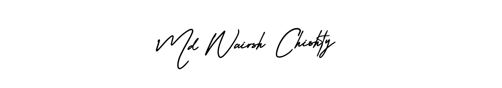 Create a beautiful signature design for name Md Wairsh Chishty. With this signature (AmerikaSignatureDemo-Regular) fonts, you can make a handwritten signature for free. Md Wairsh Chishty signature style 3 images and pictures png