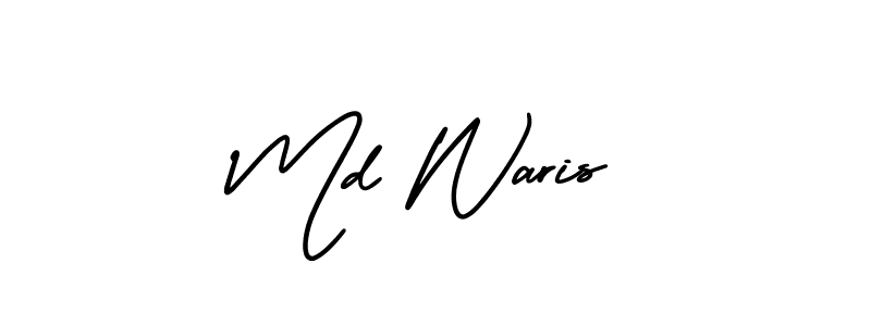 How to make Md Waris signature? AmerikaSignatureDemo-Regular is a professional autograph style. Create handwritten signature for Md Waris name. Md Waris signature style 3 images and pictures png