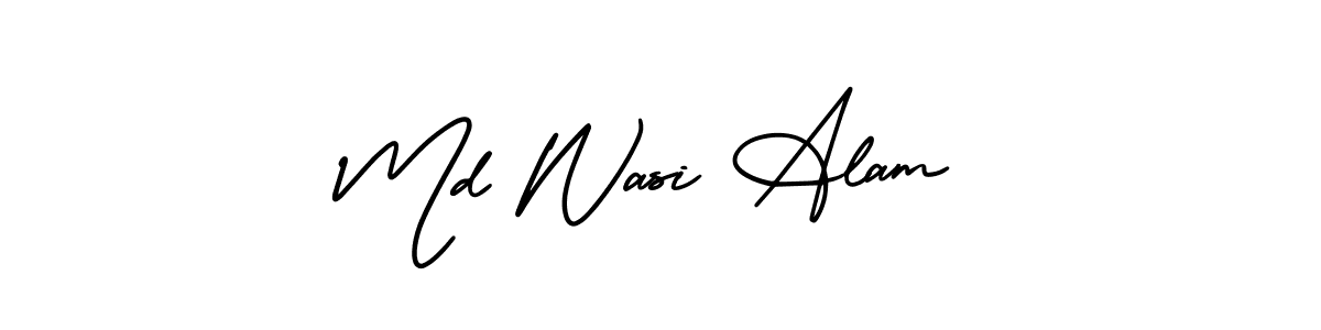 How to Draw Md Wasi Alam signature style? AmerikaSignatureDemo-Regular is a latest design signature styles for name Md Wasi Alam. Md Wasi Alam signature style 3 images and pictures png