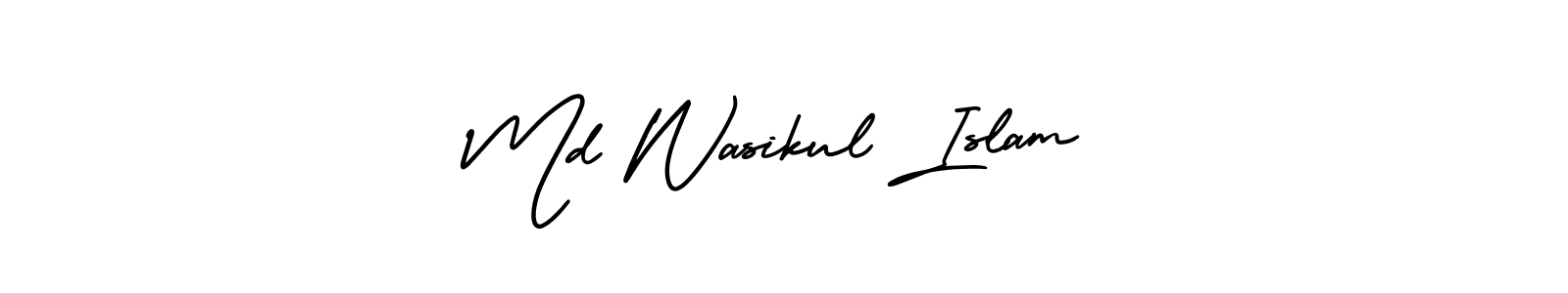 How to make Md Wasikul Islam signature? AmerikaSignatureDemo-Regular is a professional autograph style. Create handwritten signature for Md Wasikul Islam name. Md Wasikul Islam signature style 3 images and pictures png