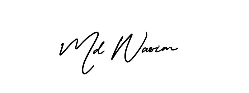 if you are searching for the best signature style for your name Md Wasim. so please give up your signature search. here we have designed multiple signature styles  using AmerikaSignatureDemo-Regular. Md Wasim signature style 3 images and pictures png