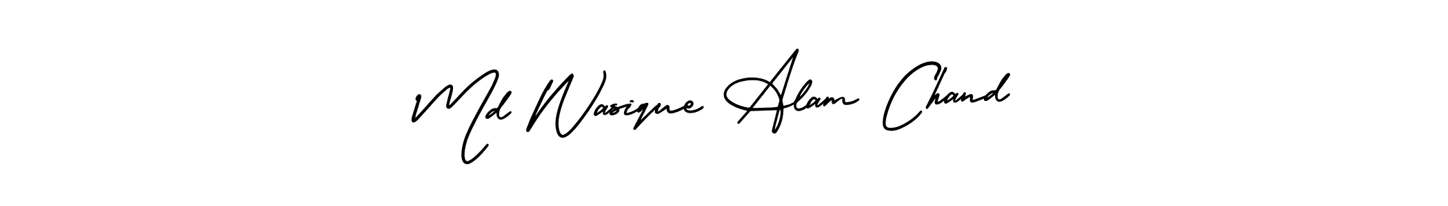 Create a beautiful signature design for name Md Wasique Alam Chand. With this signature (AmerikaSignatureDemo-Regular) fonts, you can make a handwritten signature for free. Md Wasique Alam Chand signature style 3 images and pictures png