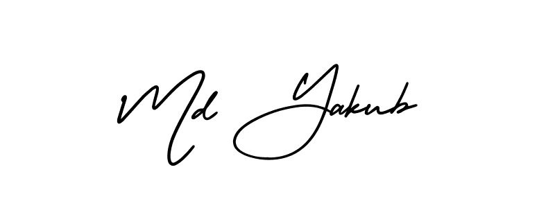if you are searching for the best signature style for your name Md Yakub. so please give up your signature search. here we have designed multiple signature styles  using AmerikaSignatureDemo-Regular. Md Yakub signature style 3 images and pictures png