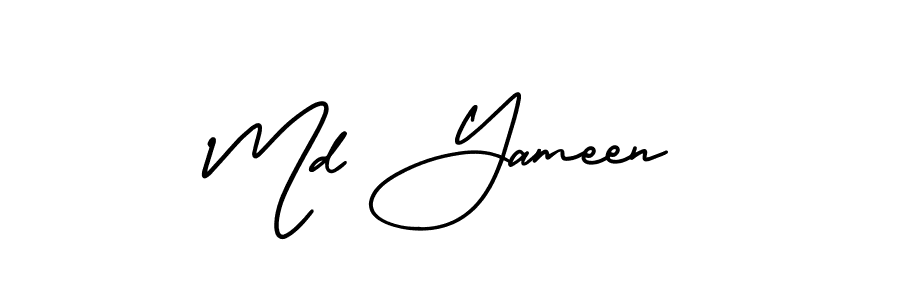 Make a beautiful signature design for name Md Yameen. With this signature (AmerikaSignatureDemo-Regular) style, you can create a handwritten signature for free. Md Yameen signature style 3 images and pictures png