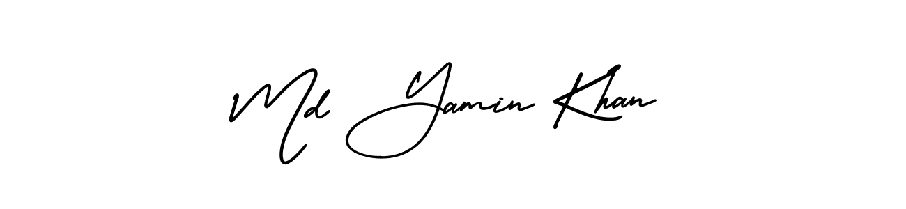 Use a signature maker to create a handwritten signature online. With this signature software, you can design (AmerikaSignatureDemo-Regular) your own signature for name Md Yamin Khan. Md Yamin Khan signature style 3 images and pictures png