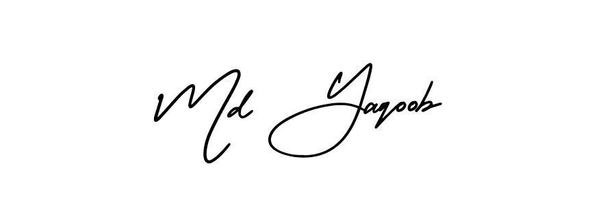 Create a beautiful signature design for name Md Yaqoob. With this signature (AmerikaSignatureDemo-Regular) fonts, you can make a handwritten signature for free. Md Yaqoob signature style 3 images and pictures png